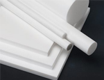 PTFE (polytetrefluoroethylene) is a low friction engineering plastic with outstanding chemical, high temp, and weathering resistance.