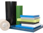 PVC (polyvinyl chloride) is a strong, stiff, low cost plastic material that is easy to fabricate and easy to bond using adhesives or solvents.